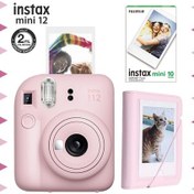 Resim Fujifilm Instax Mini 12 Fotoğraf Makinesi + 10'lu Film + Mini Albüm Seti Pembe 