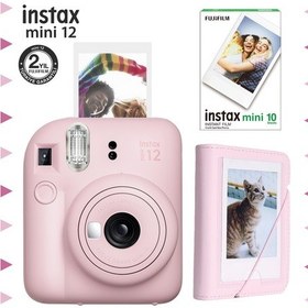 Resim Fujifilm Instax Mini 12 Fotoğraf Makinesi + 10'lu Film + Mini Albüm Seti Pembe 