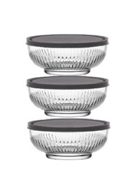 Resim Feyzade Tokyo Saklama Kabı Seti 3 Adet 1500cc Gri Kapaklı Tok-287 Karışık 