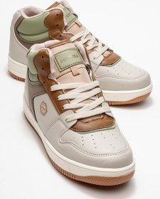 Resim CCWAY AYAKKABI Bağlcıklı Kadın Spor Ayakkabı BEJ VİZON YEŞİL 