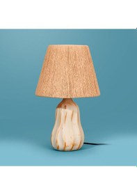 Resim Light Santa Fe Seramik Abajur - Krem / Somon - 40x40x20 Cm Çok Renkli 