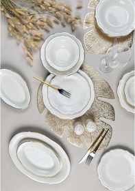 Resim Porser Altın Yaldız Fulya Yemek Takımı 12 Kişilik 53 Parça Fly53y Çok Renkli 