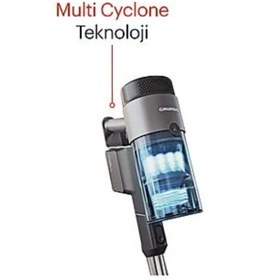 Resim Grundig Ultra Pro Kablosuz Şarjlı Dikey Süpürge Siyah Gümüş 