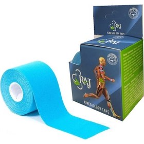 Resim Raj Kinesio Tape Ağrı Sporcu Bandı Mavi 5 M x 5 CM 