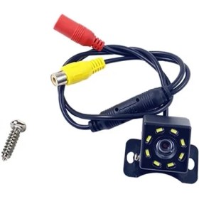 Resim Cdwishbest 8 LED Evrensel Araba Arka Görüş Kamerası 12 LED Gece Görüş Geri Otomatik Park Yardım Monitörü Ccd Su Geçirmez Geniş Derece Hd Video (Yurt Dışından) 