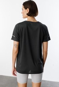 Resim Kadın Nem Emici Hızlı Kuruma Atletik Teknik Performans Spor T-shirt DRIFIT-KISAKOL 