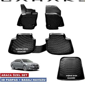 Resim Skoda Süper B 3D Havuzlu Paspas+Bagaj Havuzu 2015-2021 Arası N11.22420 