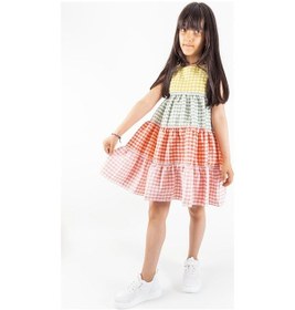Resim Baby&Kids Pötikare Desenli Renkli Yazlık Kız Bebek/Çocuk Elbise 