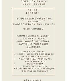 Resim 2 Parça %100 Pamuklu Soft Lüx Banyo Havlu Seti Yeşil Çok Renkli 