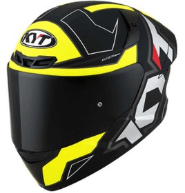 Resim KYT TT-COURSE KASK ELECTRON MAT SİYAH SARI 