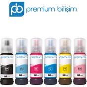 Resim PremiumBilişim Epson 108 6 Renk Muadil Mürekkep Seti - EcoTank L8050, EcoTank L18050 