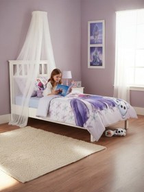 Resim Lisanslı Frozen Lila Frostet Lastikli Tek Kişilik Nevresim Takımı %100 Pamuk 