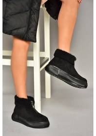 Resim Fox Shoes T811231102 Siyah Süet Kadın Bot Siyah-Süet Siyah 