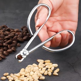 Resim 1 adet, Çam fıstığı, ayçiçeği tohumu, fıstık ve diğer kabuklu yemişleri gevşetmek için dayanıklı açma aracı. Deniz ürünleri tedarikatı, her gün paslanmaz çelik cevizi aleti, çok fonksiyonlu, hafif ve taşınabilir, çok fazla yer kaplamayacak. 