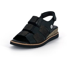 Resim Mammamia D26ys-5035 Kadın Hakiki Deri Günlük Casual Sandalet Siyah 