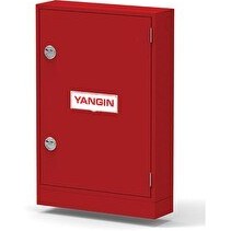 Resim Kkdavm 1" Dik Kapaklı Saç Kapak 20 M Hortumlu 0.90 MM Yangın Dolabı TSE'li Sıva Üstü Alperen 