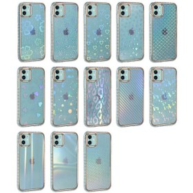 Resim Apple Uyumlu iPhone İphone 11 Uyumlu Desenli Parlayan Transparan Avva Kılıf-no10 - 