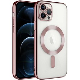Resim İphone 11 Pro Max Uyumlu Kamera Korumalı Magsafe Wireless Şarj Özellikli Zore Demre Kılıf-rose Rose Gold 