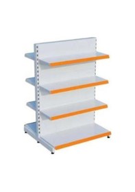 Resim Çift Taraflı Standart Orta Reyon, Market Rafı Beyaz-40x65 Cm-140 Cm Beyaz 