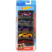 Resim HOT WHEELS Hw Flames 5'li Oyuncak Metal Araba Seti Hotwheels 5li Diecast Araç Set Lisanslı Die Cast Paket 5 