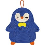 Resim Suntek Sisal Kedi Çizik Mat Sevimli Kapalı Zemin Ped Halı Penguen 