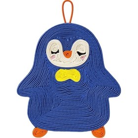 Resim Suntek Sisal Kedi Çizik Mat Sevimli Kapalı Zemin Ped Halı Penguen 