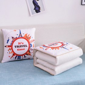 Resim Zhuque Üzerinde Logo Baskılı Ikisi Bir Arada Yastık Yorganı, Çok Fonksiyonlu Araba Kanepe Yastığı Yorganı (Yurt Dışından) 