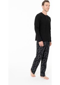 Resim U.s. Polo Assn. Erkek Siyah Pijama Takım Siyah 