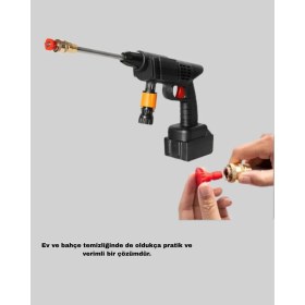 Resim Ucuz Tekno 21V Akülü Basınçlı Yıkama Makinesi Çift Akülü ve Hızlı Şarj Özellikli 