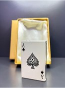 Resim doğan hediyelik Yaratıcı Poker Tasarım Jet Alev Oyun Kartı Işıklı Rüzgar Çakmağı 
