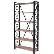 Resim Grande Home Ahşap Metal Kitaplık Ve Çok Amaçlı Kitaplık 