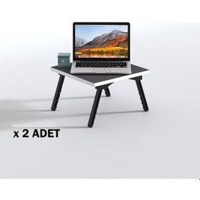 Resim Kenzlife Laptop Dizüstü Bilgisayar Sehpası Tankutay Gri 2 Li Set 20 39 39 Yemek Sofra Siyah Ayak Beyaz 