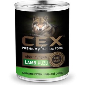 Resim Cex Parça Etli Tahılsız Kuzulu Köpek Konservesi 415 Gr 