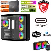 Resim MSI Masaüstü Bilgisayar Ddr5 – Rtx 5060Tİ 16 GB – Ryzen 5 7600X- 32GB - 64GB Ddr5 Ram – 1tb M.2 SSD – Sıvı Sogutmalı – Windows 11 Pro Masaüstü Bilgisayar 