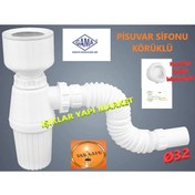 Resim ece life Pisuvar Sifonu-Körüklü Pisuvar Sifonu-Gider Borusu-Çap: Ø32 Plastik-Beyaz 