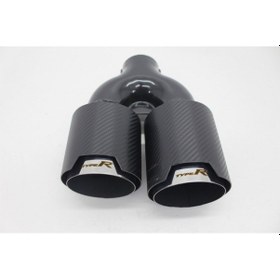 Resim Akrapoviç Çiftli Karbon Egzoz Ucu Typer 2x100 Parlak Sol 