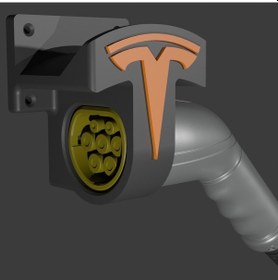Resim Tesla İçin Ev 2 Tip Şarj Kafa Duvar Adaptörü 
