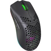 Resim Rogfer Hxsj T66 7 Tuşlu Renkli Aydınlatma Programlanabilir Oyun Kablosuz Faresi Siyah Diğer - Black Diğer 