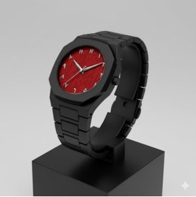 Resim Store Polikarbon Model Arabic, Arapça Kırmızı Kadranlı Dubai Saati, Su geçirmez, Kutulu, Hediyeli 