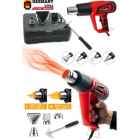 Resim Germany Style MS-5235 Sıcak Hava Tabancası + 5 Parça Aksesuar Taşıma Çantalı 