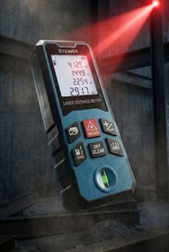 Resim STEİNER Profesyonel 50 Metre Lazer Metre Dijital Göstergeli Lazer Mesafe Ölçer Turuncu 