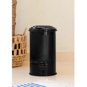 Resim The Mia Stripe Mutfak ve Banyo Çöp Kovası Siyah 5 Lt 