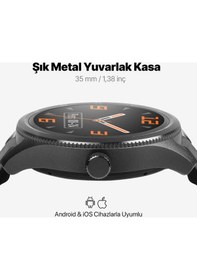 Resim Ttec Tempus 35 MM TFT Ekranlı Yuvarlak Metal Kasa Akıllı Saat 