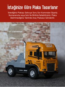 Resim bebeym Scania Tır Kafası Oyuncak - Metal Tır Işıklı Ve Sesli - Dorse Takılabilir - Sarı 