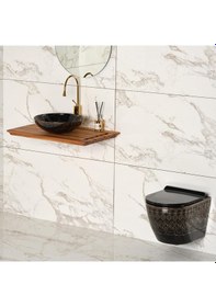 Resim Et-y7032sy Asma Klozet Siyah & Altın 