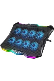 Resim Gameagle Frostcore X8 Rgb 8 Fanlı 10 Rgb Modlu 9-17’’ Notebook Soğutucu Stand Laptop Soğutucu 