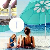 Resim 1 Adet Beyaz Plastik Şemsiye Yer Kazığı, 22mm Spiral Çadır Çapası için Dış Mekan ve Teras Şemsiyeleri, Kum veya Toprakta Güvenli Sabitleme, Dayanıklı ve Hafif Tasarım ile Rahatlatıcı Plaj Günleri, Plaj Aksesuarları, Zikzak Desenli, Kolay Takma Aracı 
