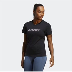 Resim Adidas Terrex Classic Logo Tee W Hz1392 Kadın Tişört Siyah 