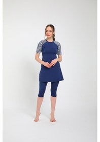 Resim Chelly Kadın Likralı Yarı Kapalı Tesettür Mayo S 3160 - S 3165 001 