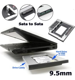 Resim Notebook 2. Harddisk Için Yuva Kutu 9.5mm Slim Laptop Ikinci HDD 